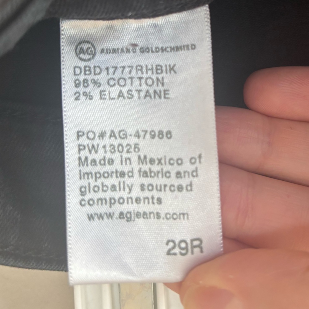 AG Adriano Goldschmied The Farrah High Rise Super Skinny Ankle Black Jeans - 29 - Picture 5 of 6